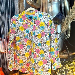 Talbots Multicolor Floral Blouse